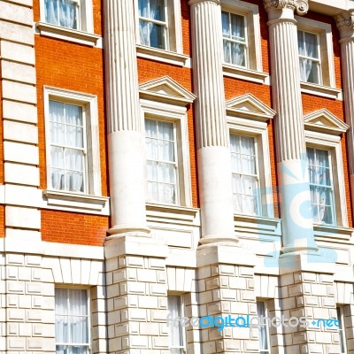 Old Construction In England Europe London Wall Antique And Light… Stock Photo