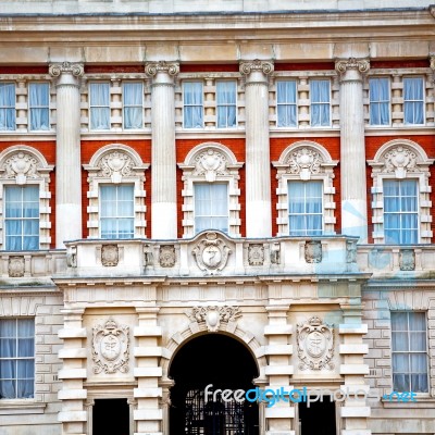 Old Construction In England Europe London Wall Antique And Light… Stock Photo