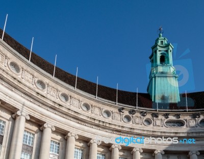 Old County Hall Building On The Southbank Of The River Thames Stock Photo