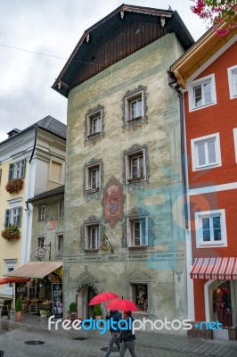 Old Decorated Building In St Wolfgang Stock Photo