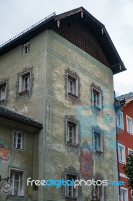 Old Decorated Building In St Wolfgang Stock Photo