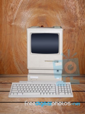 Old Desktop Computer Stock Photo