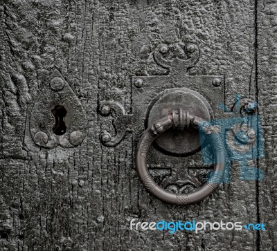 Old Door-handle Stock Photo