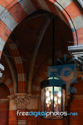 Old Fashioned Lamps At St Pancras Station Stock Photo