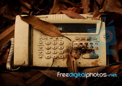 Old Fax Machine Stock Photo