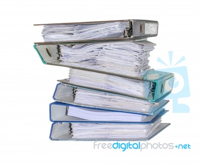 Old File Folders Stock Photo