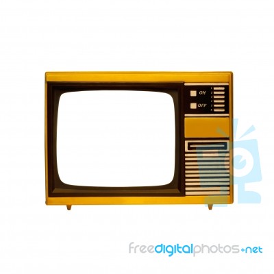 Old Frame Television Stock Photo