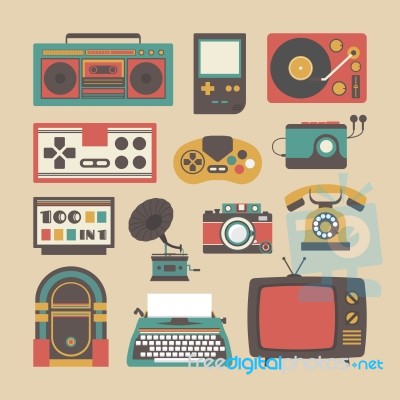 Old Gadget Icon Stock Image