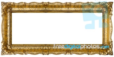 Old Gold Picture Frame Stock Photo