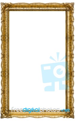 Old Gold Picture Frame Stock Photo