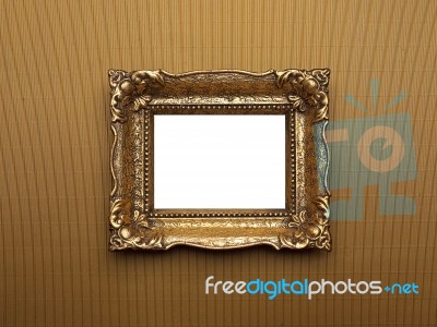 Old Gold Picture Frame Stock Photo