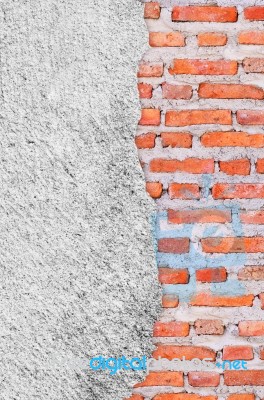 Old Grunge Brick Wall Background Stock Photo