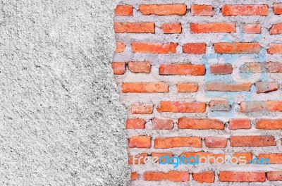 Old Grunge Brick Wall Background Stock Photo