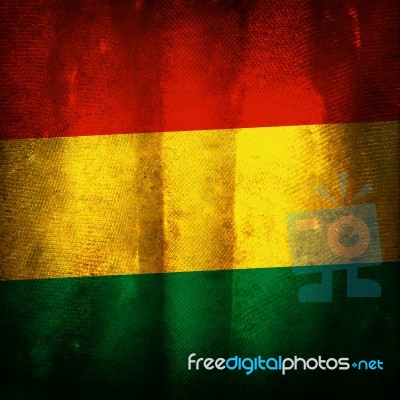 Old Grunge Flag Of Bolivia Stock Photo