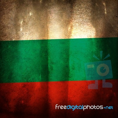 Old Grunge Flag Of Bulgaria Stock Photo