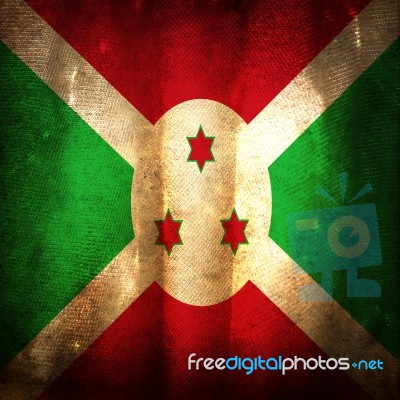 Old Grunge Flag Of Burundi Stock Photo