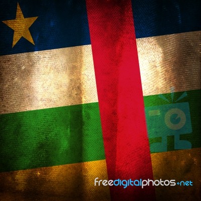 Old Grunge Flag Of Central African Stock Photo