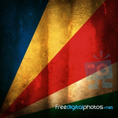 Old Grunge Flag Of Seychelles Stock Photo