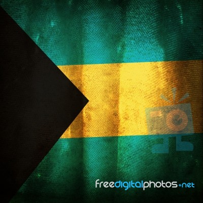 Old Grunge Flag Of The Bahama Stock Photo