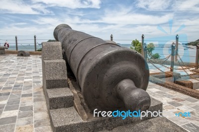 Old Iron Cannon Stock Photo