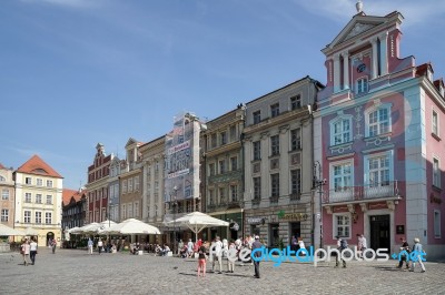 Old Market Square In Poznan Stock Photo