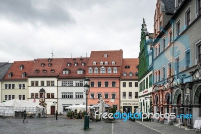 Old Market Square In Weimar Stock Photo