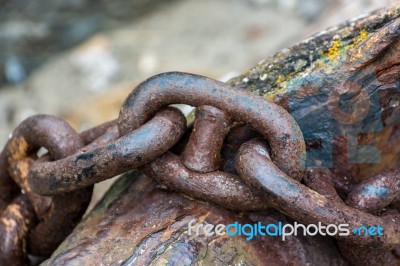 Old Nautical Chain Stock Photo