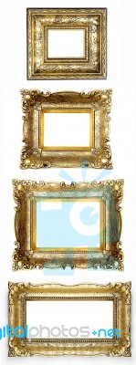 Old Picture Frame Collection Stock Photo