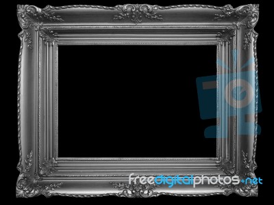 Old Picture Frame On Black Stock Photo