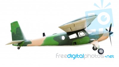 Old Plane On White Background Stock Photo