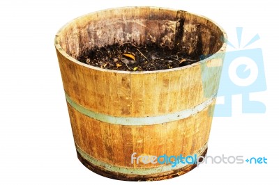 Old Pots On White Background Stock Photo