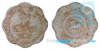 Old Rare Coin Of Ceylon Stock Photo