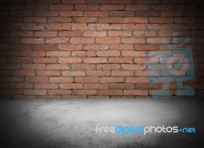 Old Red Brick Wall Background Stock Photo