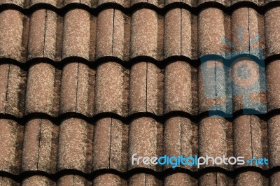 Old Roof Textures With Horizontal Stock Image