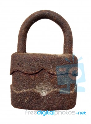 Old Rusty Padlock Stock Photo