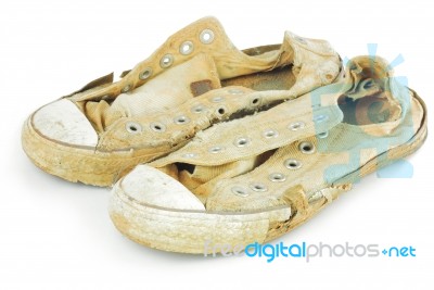 Old Sneakers Stock Photo