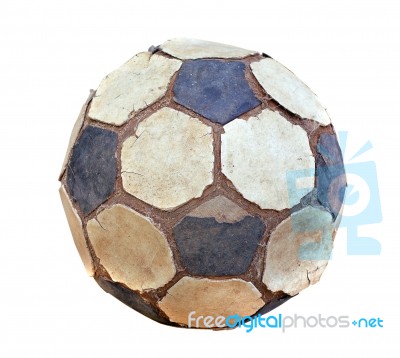 Old Soccer Ball Stock Photo