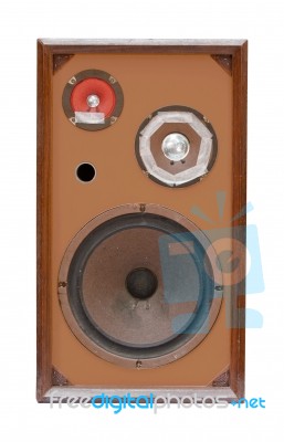 Old Speaker Isolated Stock Photo