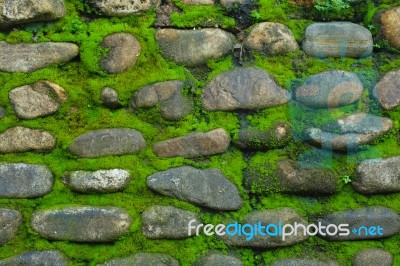 Old Stone Wall  Stock Photo