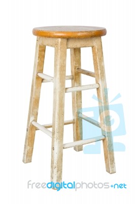 Old Stool Stock Photo