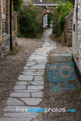 Old Street In Port Isaac Stock Photo