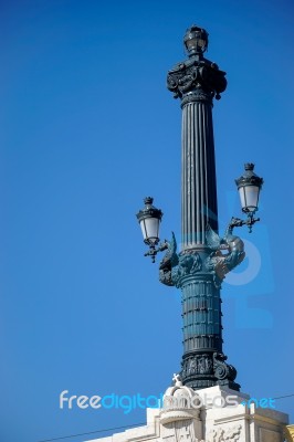 Old Street Light In Budapest Stock Photo