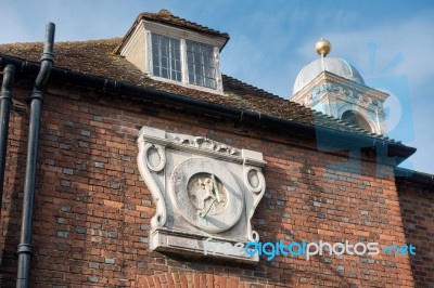 Old Sundial On A Building In Rye East Sussex Stock Photo