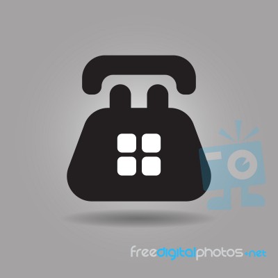 Old Telephone Icon  Illustration Eps10 On Grey Background Stock Image