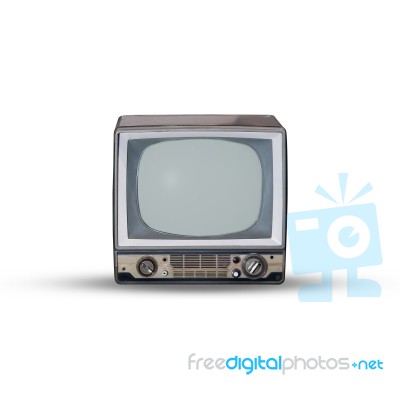 Old Television Stock Photo