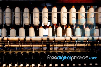 Old Textile Machine Stock Photo