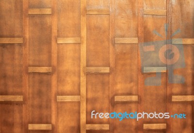 Old Thai Style Wooden Wall Stock Photo