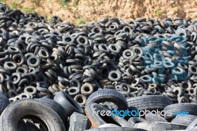 Old Tires Stock Photo