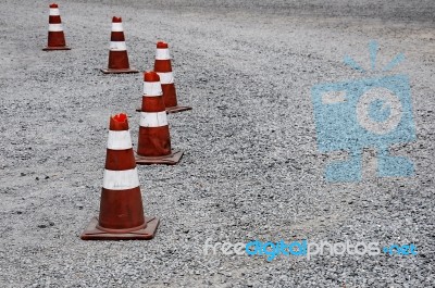 Old Traffic Cone Stock Photo