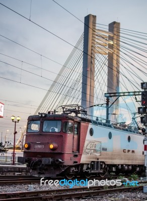 Old Train Keep Going On Stock Photo